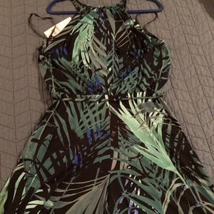Palm print jumpsuit